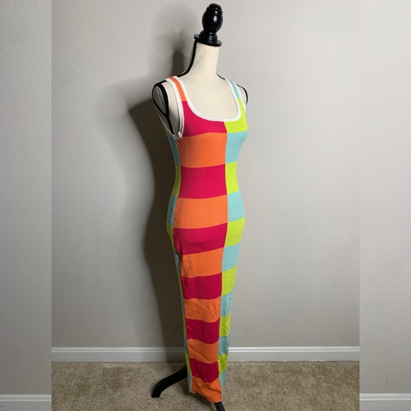 Akira Seeing Double Colorblock Maxi Dress - Picture 3 of 12